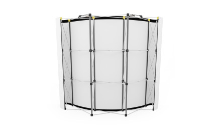 Vison pop-up spider 3x3 curved large display wall | visionexposystems.com