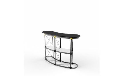 Desk expandabil Pop-up Desk Maxi Curved | visionexposystems.com
